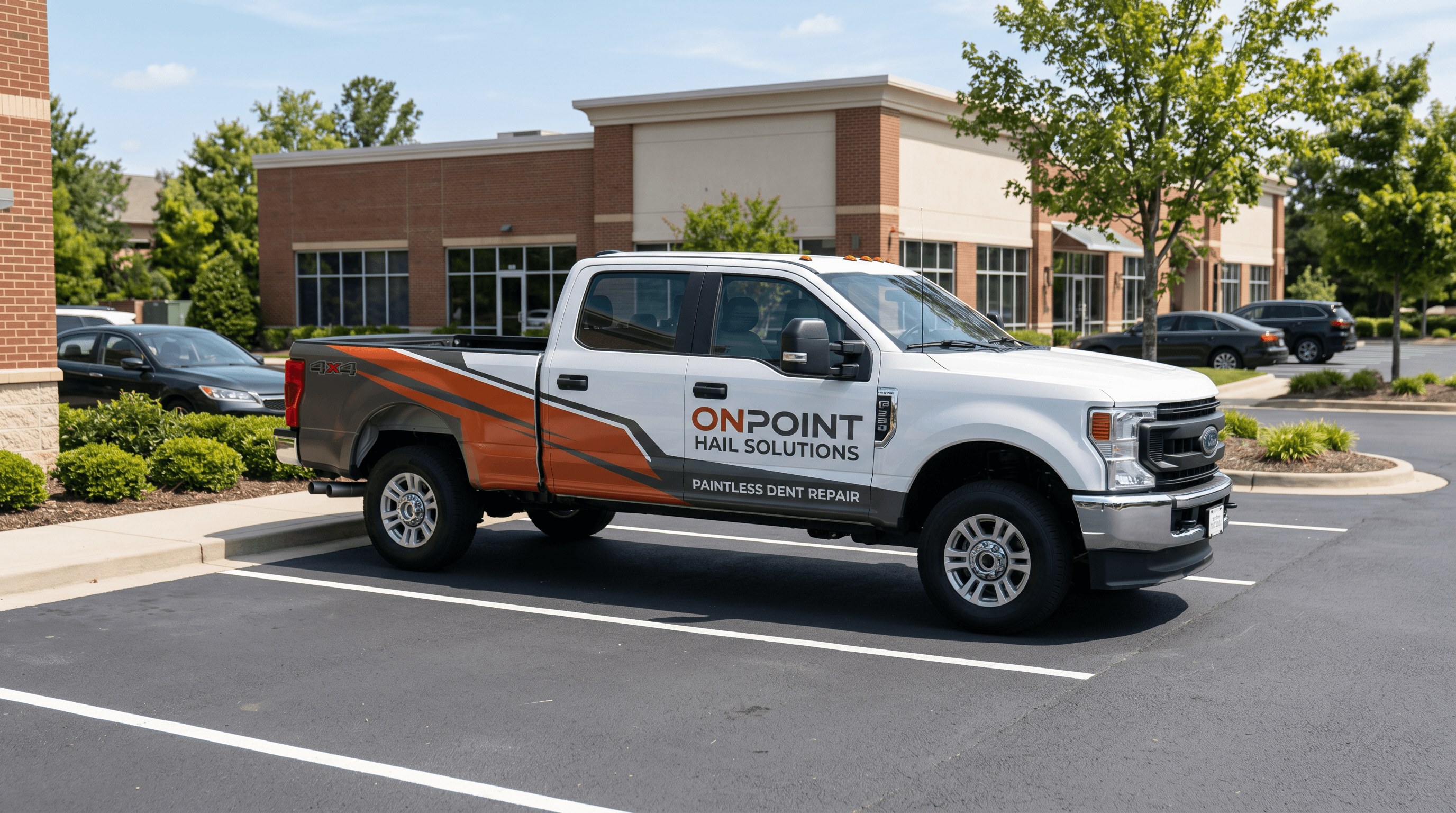 OnPoint Hail Solutions branded truck